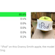 CLIP identifications before and after attaching a piece of paper that says ‘iPod’ to an apple.